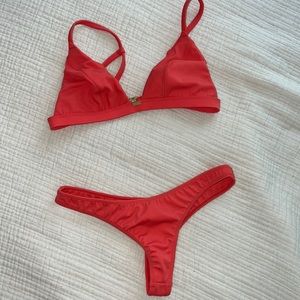 Gooseberry Seaside So Chic Bikini Coral Brand New NWOT